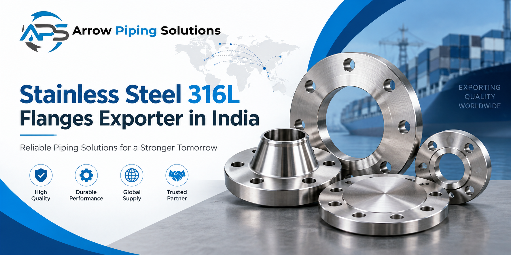 Stainless steel 316L flanges exporter in India weld neck slip on blind socket weld