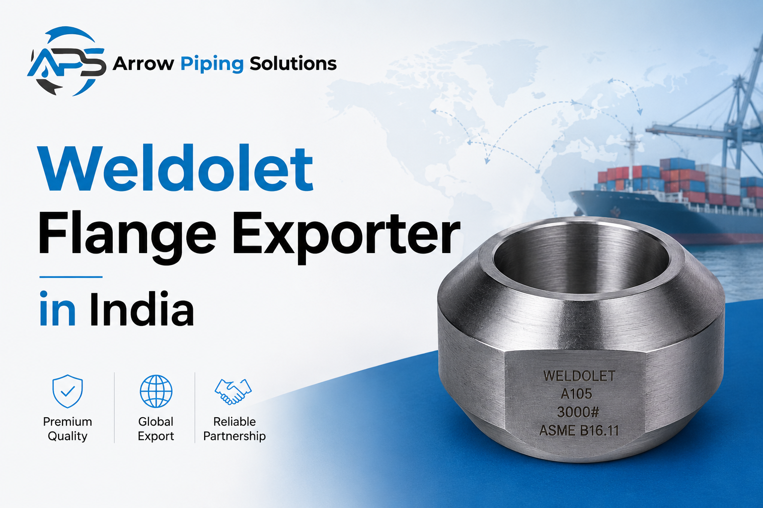 Weldolet Flange Exporter in India - Arrow Piping Solutions Mumbai Maharashtra