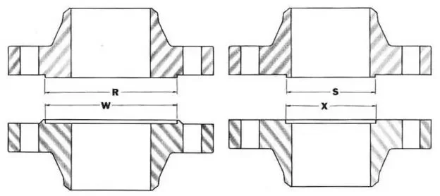 Male and Female Flange Diagram