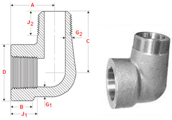 45 Degree Threaded Elbow Dimensions